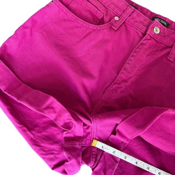 Wild Fable Highest Rise Mom Jean Shorts Size 14/32 Pink Fuchsia Rolled Hem - Picture 9 of 15